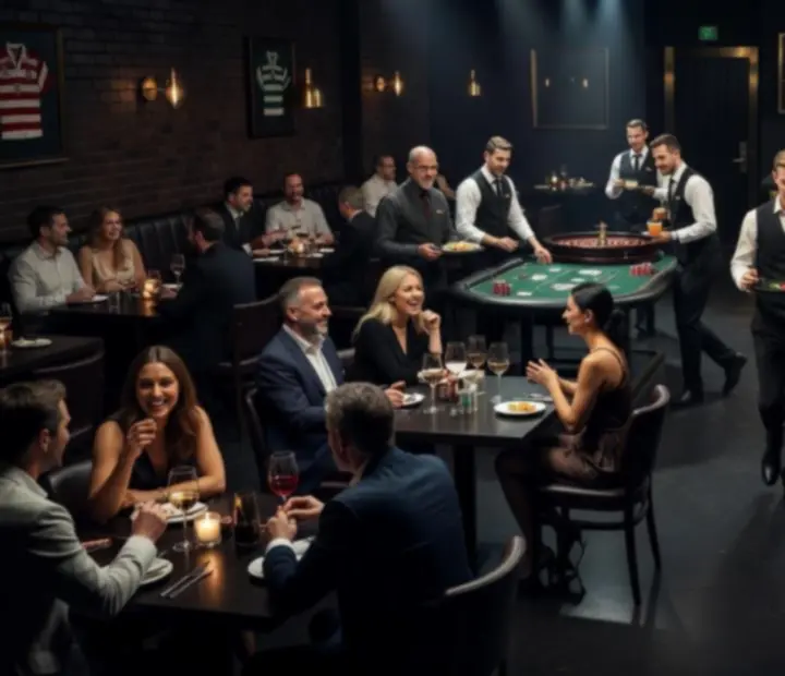 Atmospheric NAXSOL ENTERPRISES LTD restaurant event with hosted table entertainment
